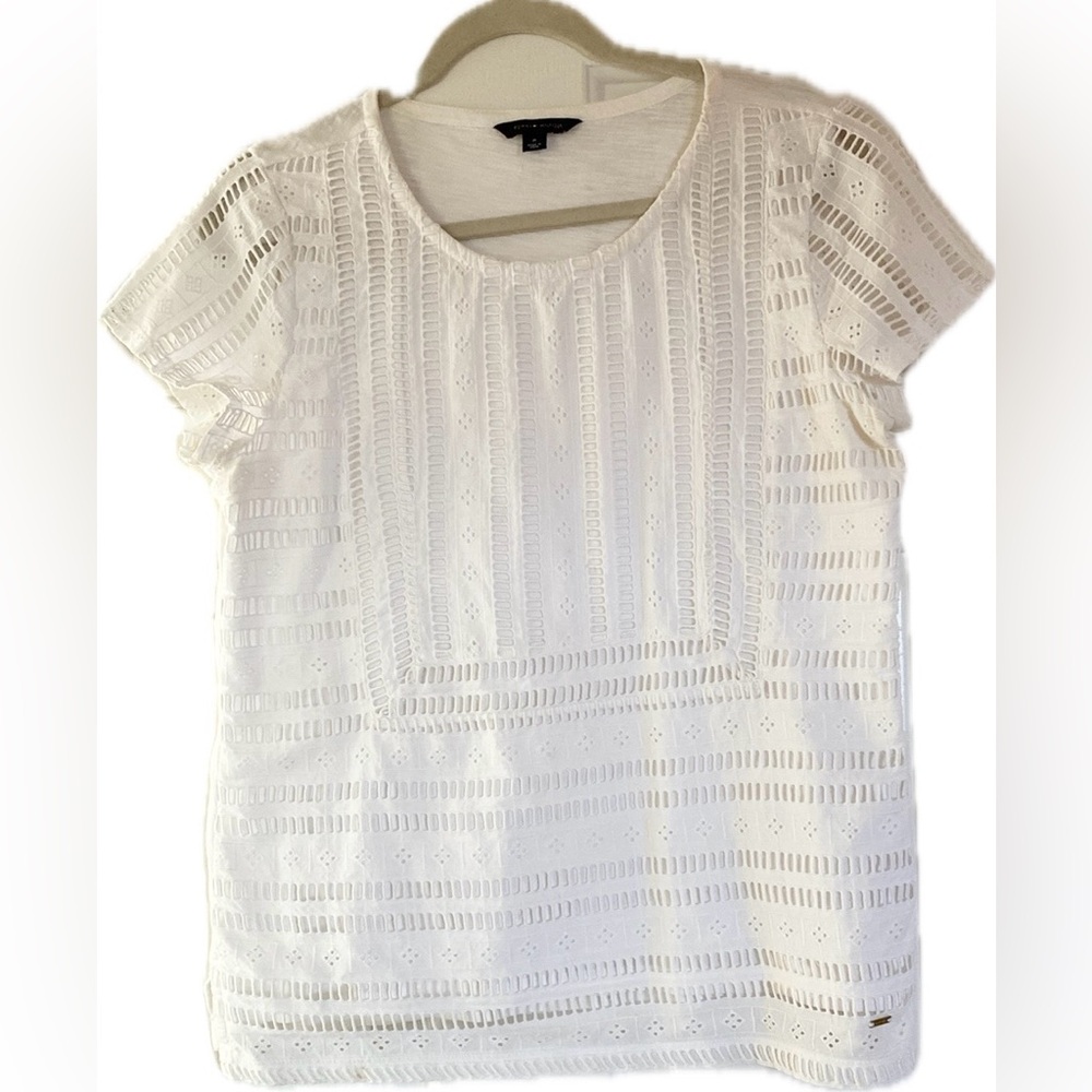 Tommy Hilfiger eyelet cotton top M